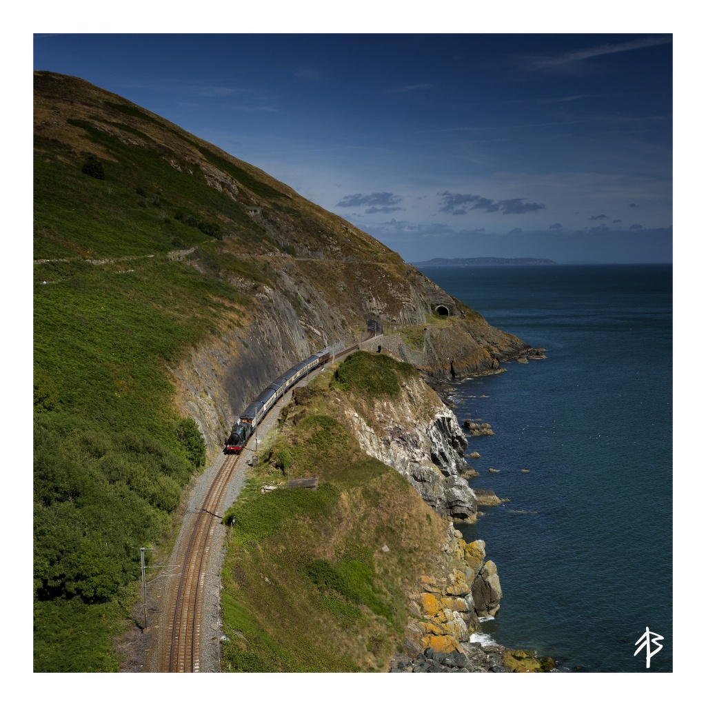 Steam train Bray to Greystones Cliff Walk